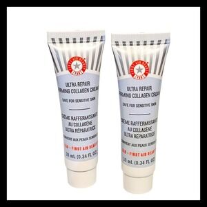 2 x First Aid Beauty FAB Ultra Repair Firming Collagen Cream 0.34 oz each Mini